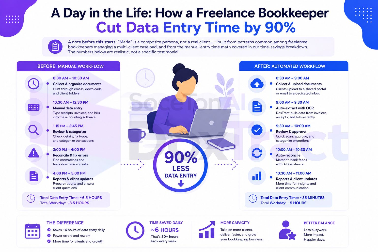 A Day in the Life: How a Freelance Bookkeeper Cut Data Entry Time by 90%